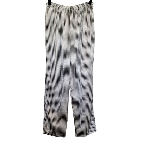 Vintage Victorias Secret Pajama Set Womens Small Y2K Houndstooth Print Satin - Picture 3 of 7